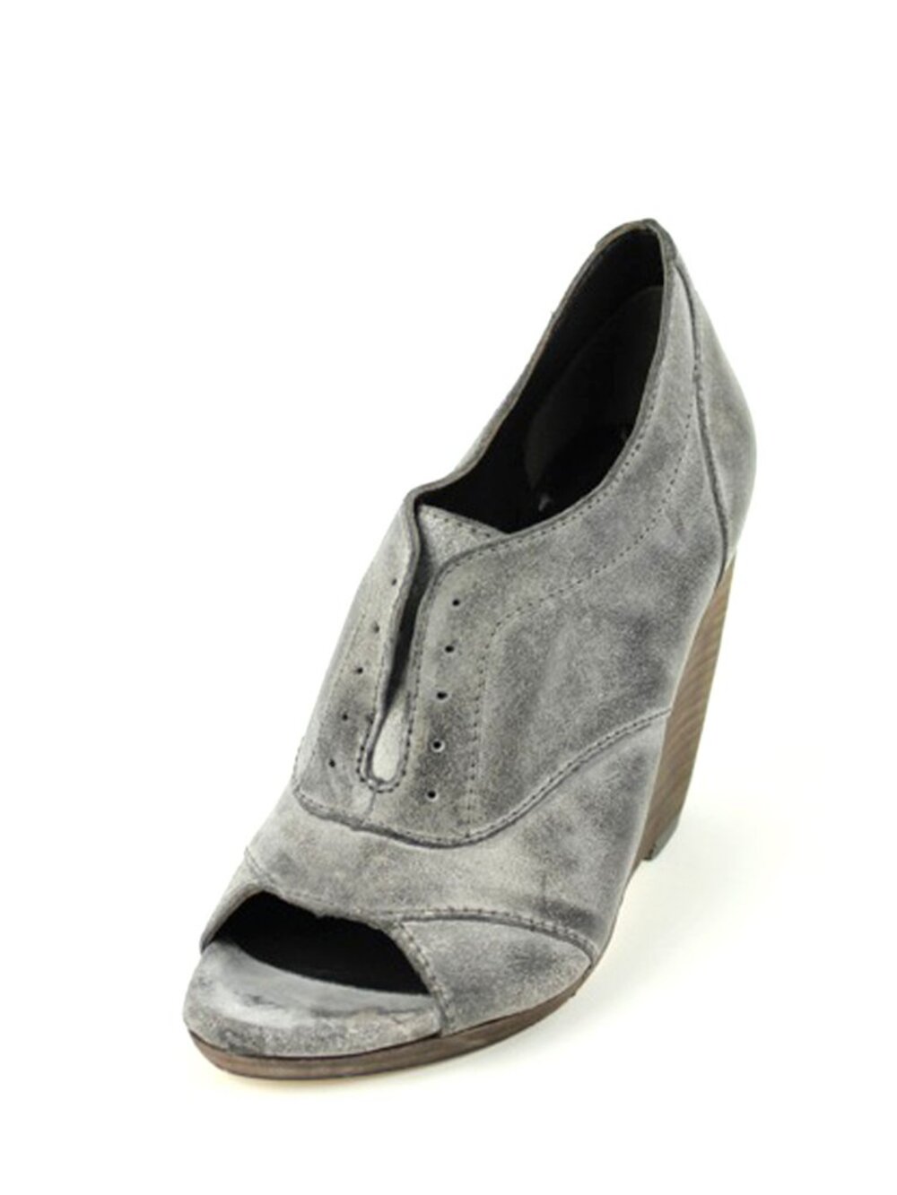 Joe's Jeans Cristy J1110 Open-Toe Pump Brown Grey